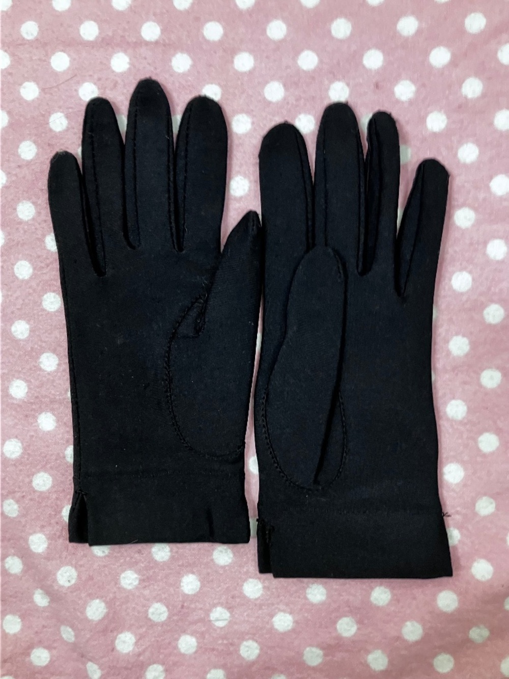 Vintage Isotoner Black Gloves OS